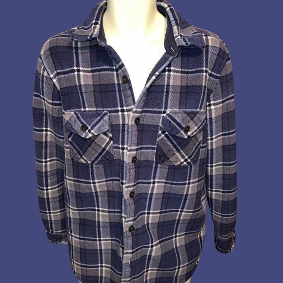 Freedom Foundry Dry Goods Fleece Sherpa Lined Plaid Jacket Size Medium - Picture 3 of 6